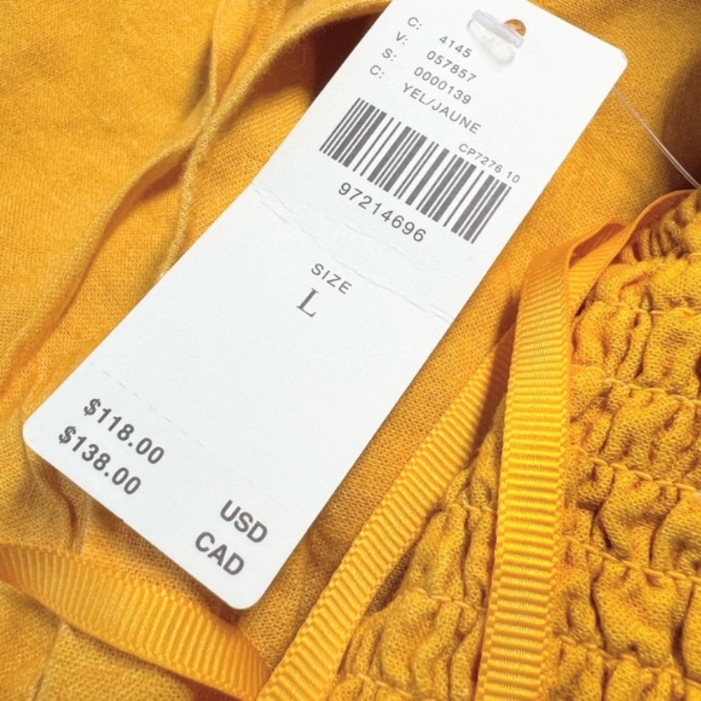 Anthropologie Celandine Strapless Cutout Linen Blend Dress Size Large - Picture 6 of 6